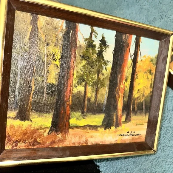 Signed James Hewitt Framed Nature Landscape Paintings - Picture 7 of 15